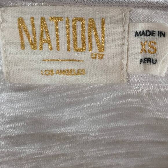 Nation LTD. Callie Tossled Sleeve Crop Tee - Picture 10 of 12